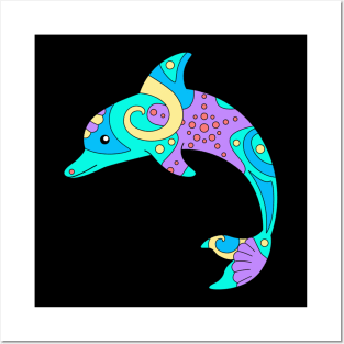 Cute Artistic Dolphin essentiel Posters and Art